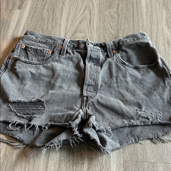 Levi's Gray Jean Shorts - Picture 6 of 14